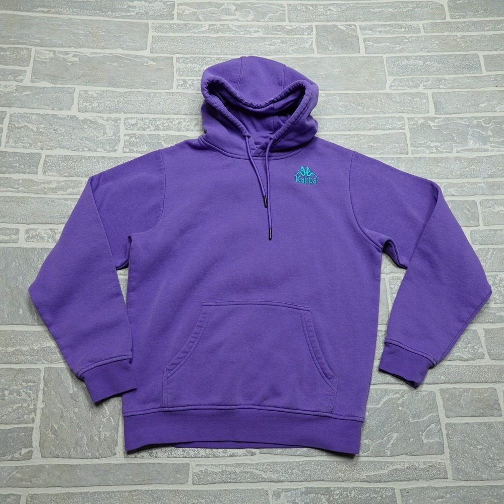 Kappa Hoodie Womens Small Purple Fleece Hooded Sweatshirt Embroidered